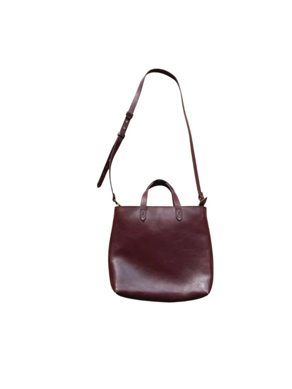 NWT Madewell Women's Crossbody Leather Bag Zip-Top Transport Dark Cabernet Red